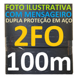 Cabo Fibra Óptica Drop 2fo 100m Mensageiro Monomodo Sm Clix