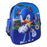 Maleta Morral Escolar Sonic Tails Niños Mochila Pqña 30cm