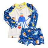 Conjunto De Praia Infantil Camiseta/sunga Menino Yoklord