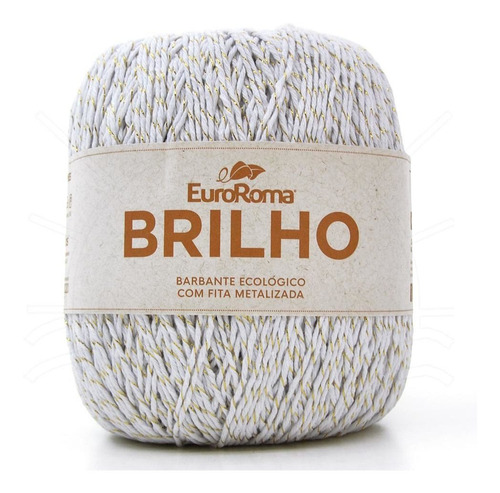 Barbante Euroroma Brilho Ouro 400g 200 Branco