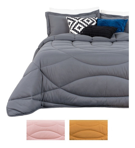 Relleno Duvet Luxus Individual Colores Esquimal + Funda Color Bernardo