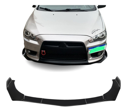 Front Lip Spoiler Splitter Saia Parachoque Mitsubishi Lancer