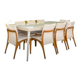 Conjunto Mesa Com 8 Cadeiras 