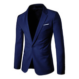 Blazer Para Hombre, Ligero, Casual, Liso, Con Un Botón, Gorr