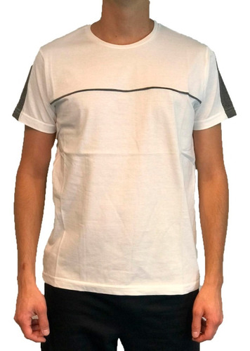 Remera Efecto Uno Lifestyle Hombre Burkbank Gris-blanco Cli