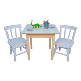 Mesa Infantil Mesinha Didática Mdf Com 2 Cadeiras Madeira