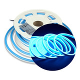 Manguera Led Neón Flexible 12v X Rollo 50 Mts Ip65 Celeste