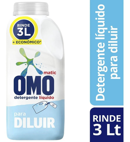 Omo Detergente Líquido Para Diluir 500ml Rinde 3lt