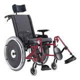 Cadeira Rodas Avd Alumínio Reclinável 48 Cm Vinho - Ortobras