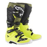 Botas Motocross Alpinestars Tech 7 Yellow Military Black Top