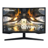 Monitor Gamer Curvo Samsung Odyssey G5 S27ag55 27  Negro