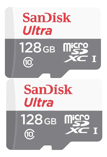 Kit 2 Cartão De Memória 128gb Para Câmeras Sandisk Original