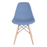 Cadeira Para Sala De Jantar Eames Pp Dsw Azul Aço Ee