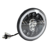 Faro Led Con Calavera 7 Pulgadas Faro Para Motocicleta