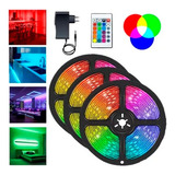 Fita Led Rgb Colorida 3528 10 Metros 15 Cores Fonte Controle