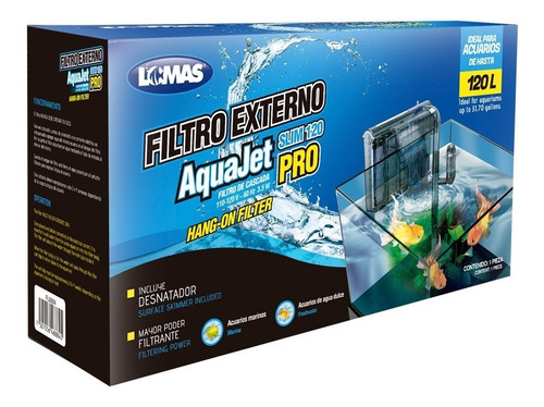 Filtro De Cascada Aquajet Pro 120l Peces Acuario 