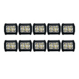 Faros 6 Led Tipo Concha Luz Fija Y Estrobo (10 Pzas)