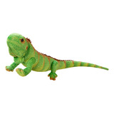 Figura Realista De Iguana Lagarto Modelo Reptil De Peluche