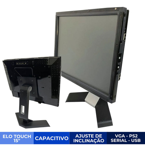 Monitor Touchscreen Elo 15 Polegadas Lcd Com Base Original