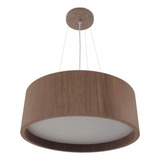 Pendente Wood Redondo 60cm  5 Luzes E27  Imbuia Madeira