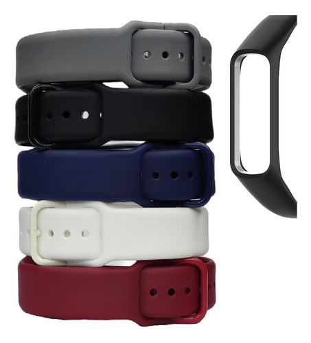 Pulseira Para Relógio Samsung Galaxy Fit 2 Sm-r220 Kit Com 5