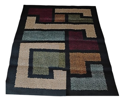 Alfombra Para Living Diseño Tetri Multicolor 2 X 2 4 0