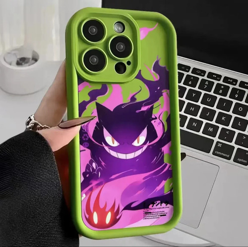 Bonita Funda De Teléfono De Silicona Pokemon Gengar De 2 Pie