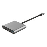 Adaptador Multipuerto Usb-c 3 En 1  Hdmi+usb+tipo C Aluminio