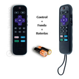  Control Remoto Sharp Con Roku Tv+ Funda + Pila