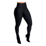 Calça Legging Feminina Montaria Zipper E Predrinha Poliamida