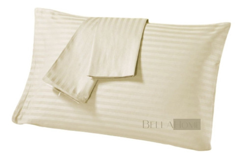 Fundas Almohada Con Cremallera Beige 50x70 Cm X 2 Und. 