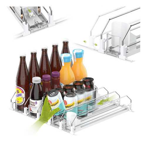 Hbcx Organizador De Bebidas Para Refrigerador Que Ahorra Esp