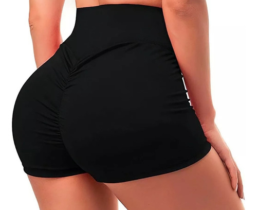 Short Biker Push Up Con Frunce Cola Deportivo Spandex Corto