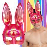 Antifaz Orejas Conejo Playboy Lgbt Halloween Rosa Tornasol