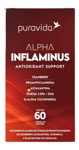 Alpha Inflaminus Antioxidante Astaxantina Epa Puravida 60cáp