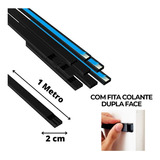 2 Metro De Canaleta Preta Pvc Esconder Fios