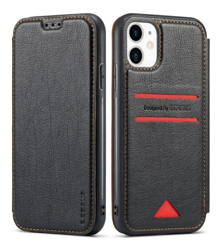 Funda Para Case iPhone Modelos Tipo Piel Cartera Imantado