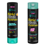 Shampoo E Condicionador Santo Black Poderoso Vitay + Novex