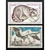 Francia Fauna Aves, Serie Yv. 1754-55 1973 Mint L13456