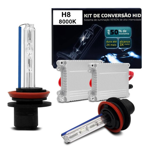 Kit Xenon Completo Farol Milha H8 8000k Duster 2011 A 2014