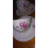 Antigua Vajilla Loza Nacional Duo Taza Te Y Plato Impec N48