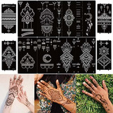 Tatuaje Temporale - Divawoo 12 Sheet Henna Tattoo Stencils, 