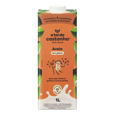 Bebida à Base de Aveia a tal da castanha caixa 1l Sem Gluten | MercadoLivre