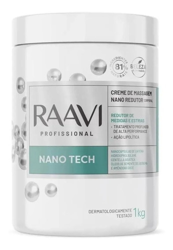 Creme De Massagem Corporal Nano Tech Nano Redutor 1 Kg