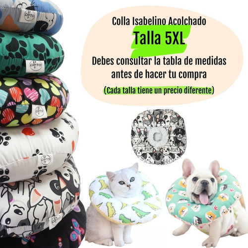 Collar Isabelino Perro Recuperación Almohada Acolchado 5xl