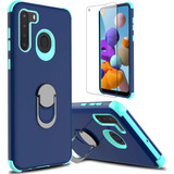 Funda Galaxy A21s Lovpec + Protector Navy