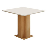 Mesa  Para Sala De Jantar 95x95cm Tampo Mdf/vidro Ae