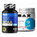 Bcaa 120 Caps Growth Original + Glutamina 150g Max Titanium