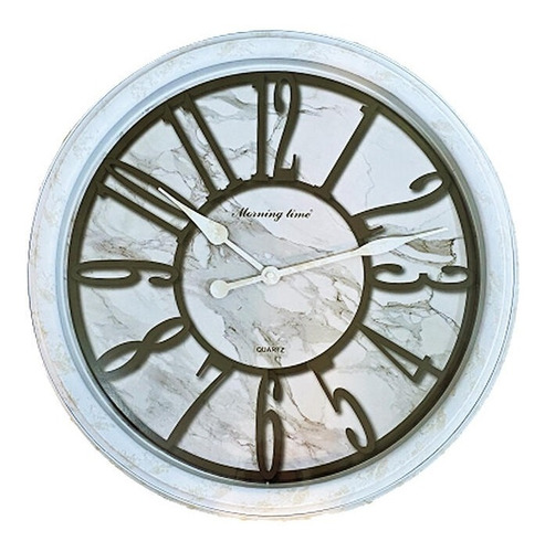 Reloj De Pared Decorativo 50 Cm Blanco