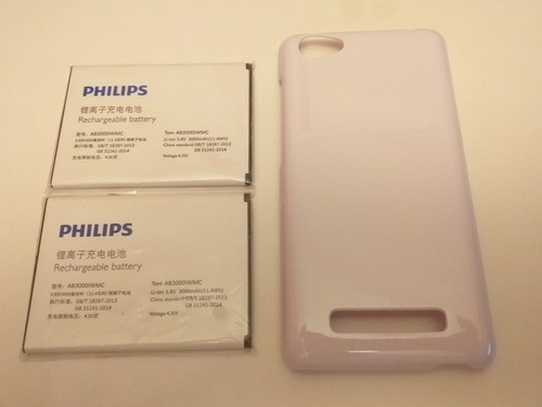 Batería Original Philips S 326 Ab3000iwmc + Tapa De Acrilico